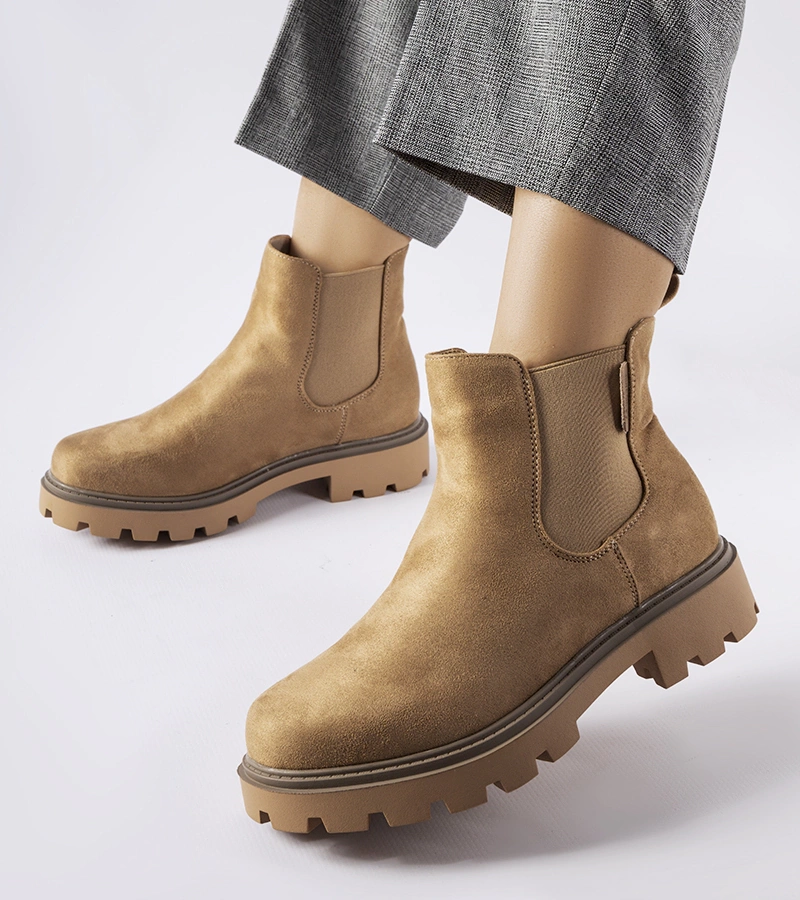 Beige gefütterte Stiefeletten Big Star MM274373