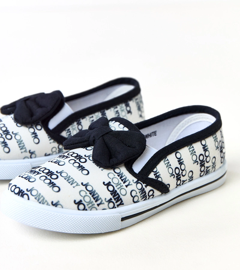 Weiße Kindersneaker mit Schleife Missi