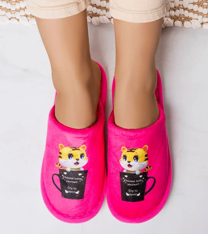 Neonrosa weiche Hausschuhe Catcup