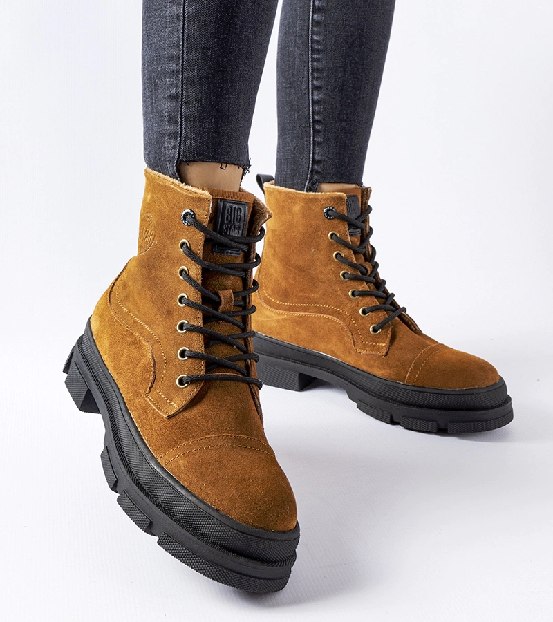 Braune Lederstiefel BIG STAR KK274524