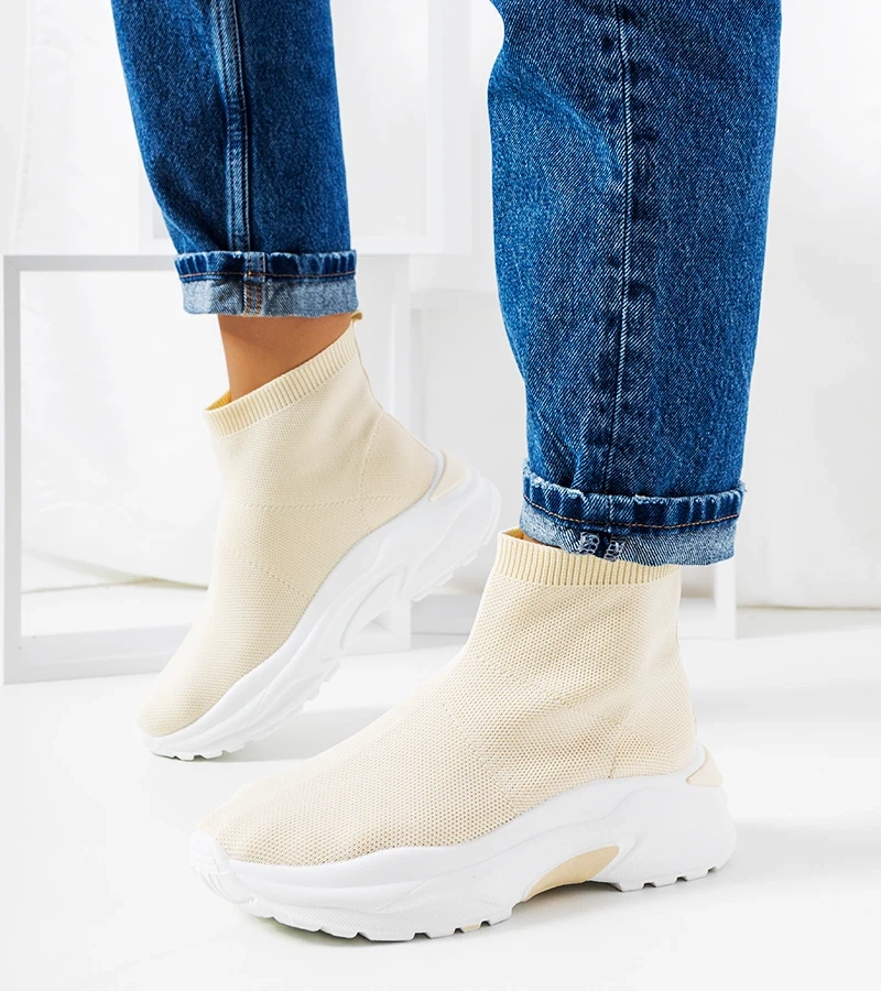 Beige hohe Sneakers von Melissa