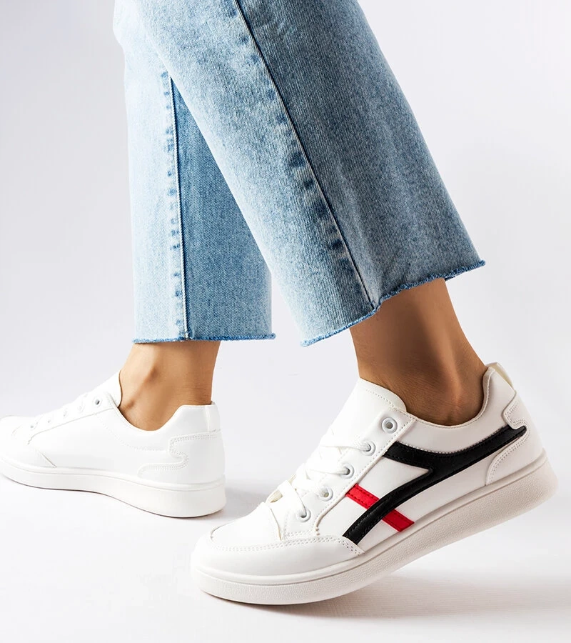 Weiße flache Sohlen-Turnschuhe von Bonafous