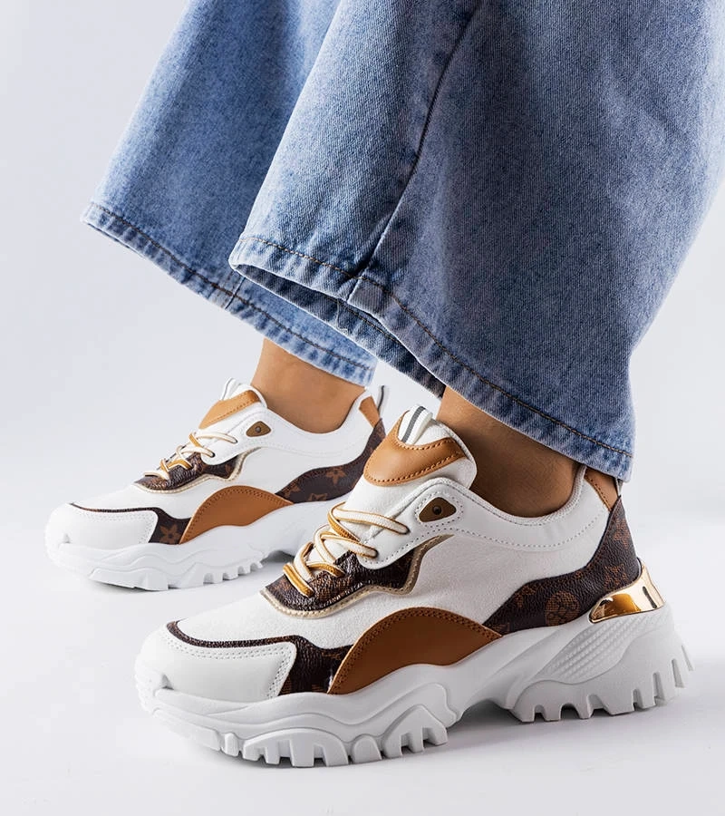 Weiße Sneakers mit unregelmäßiger Sohle Alta