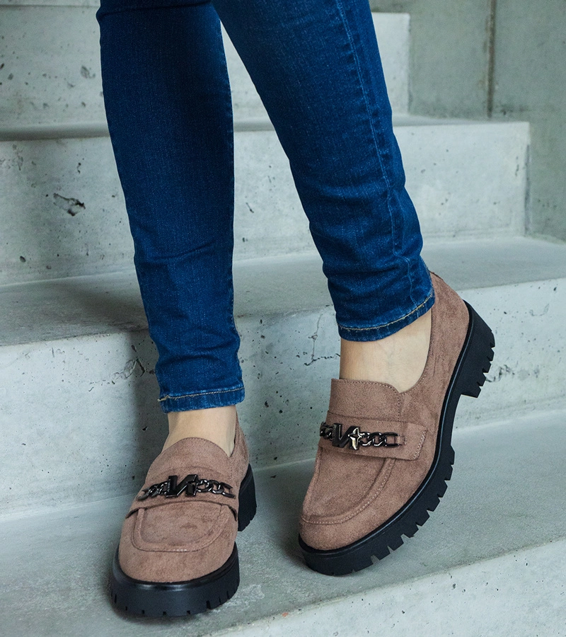 Braune Wildleder Mokassins von Vinceza