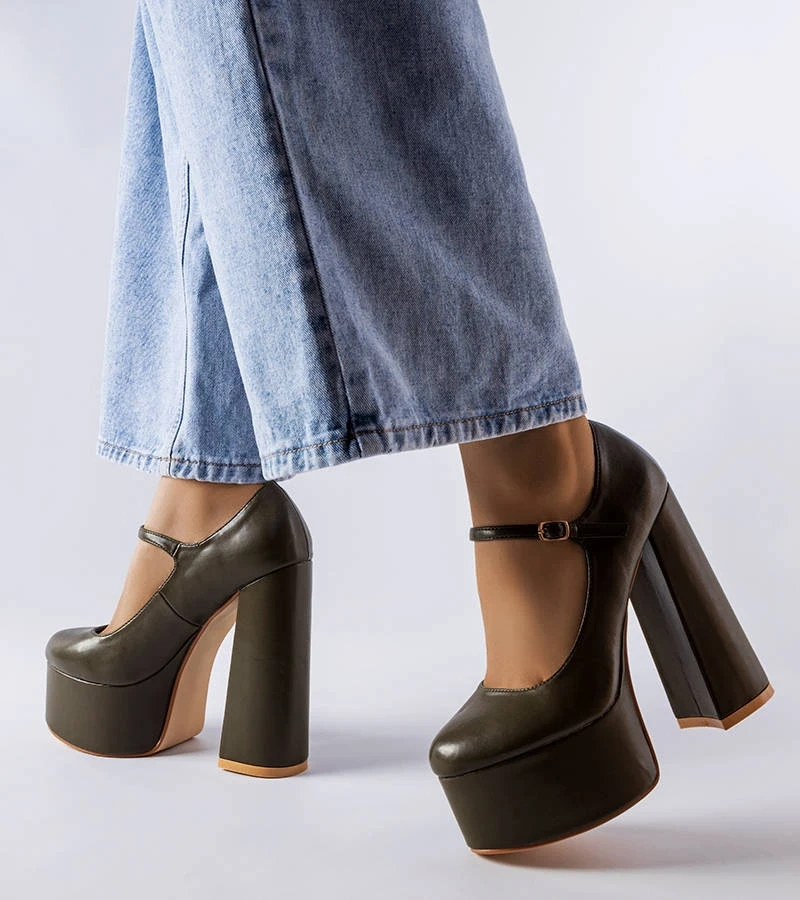 Grüne Colle High-Heel Pumps