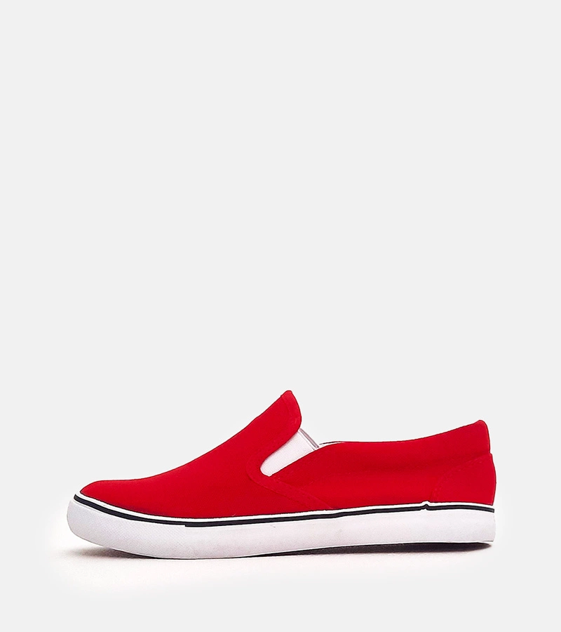 Rote Kinder-Slip-On-Turnschuhe Lagunes