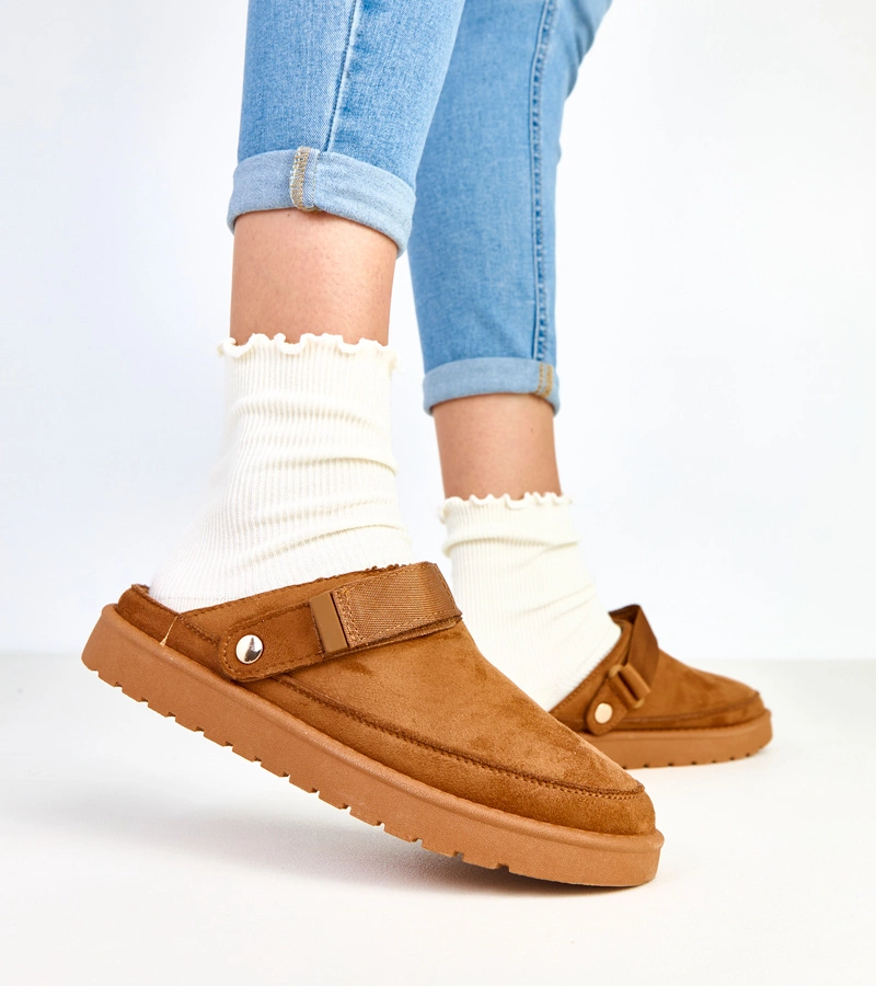 Braune Klettverschlusssandalen Miluska