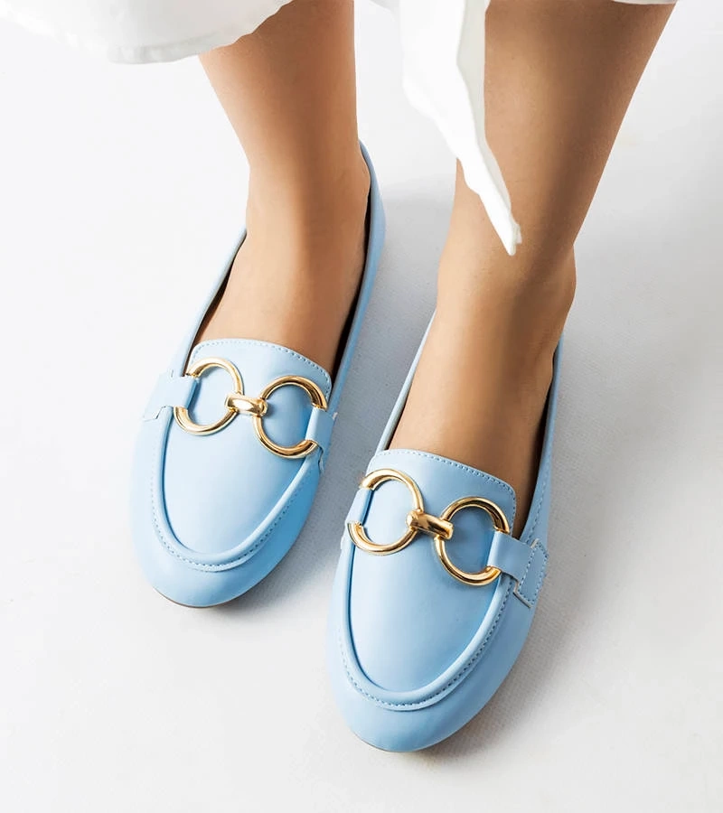 Blaue Damen-Mokassins von Couturier
