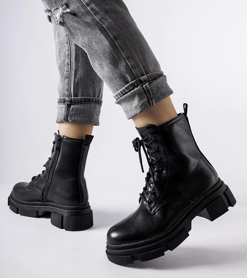 Klassische schwarze Berto Stiefel