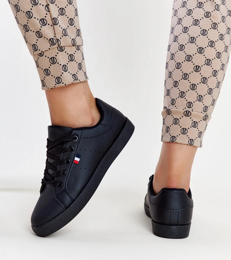 Schwarze Gioya Sneakers aus Kunstleder