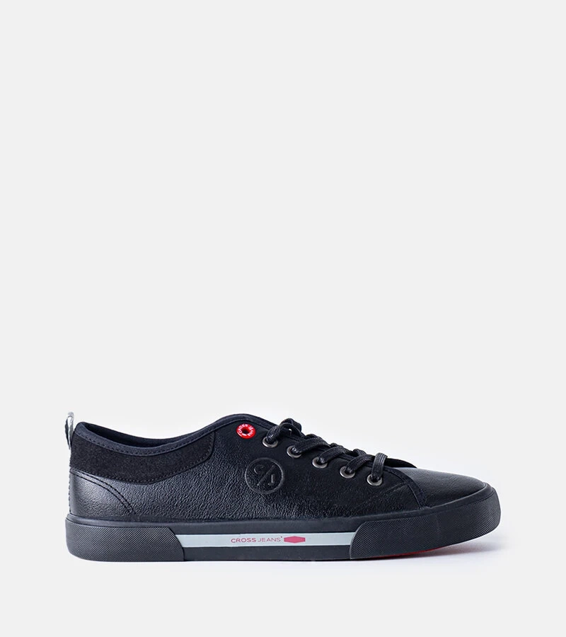 Schwarze Herren Sneakers CROSS JEANS aus Kunstleder