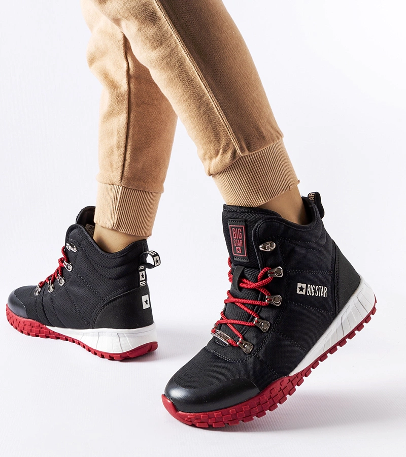 Jugendliche schwarze Schuhe Big Star KK274217