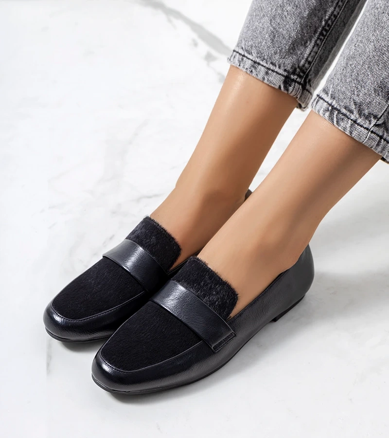 Schwarze Damen Halbschuhe Kolk