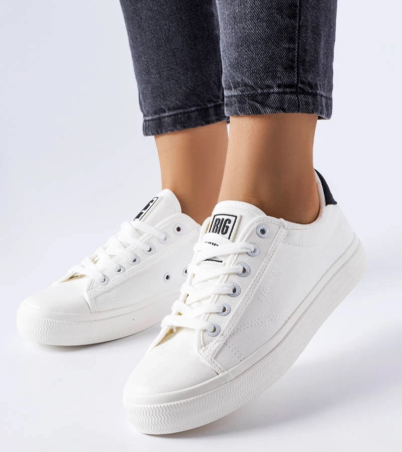 Weiße Stoff-Turnschuhe Big Star LL274091