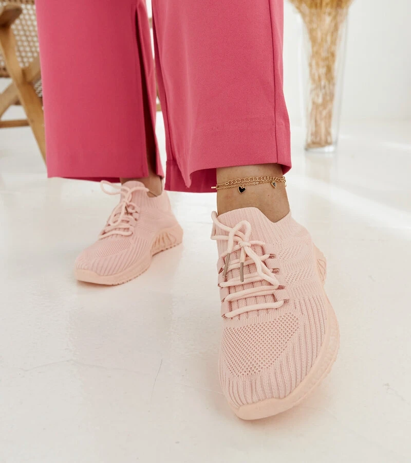 Rosa Stoff-Sneakers Ornella