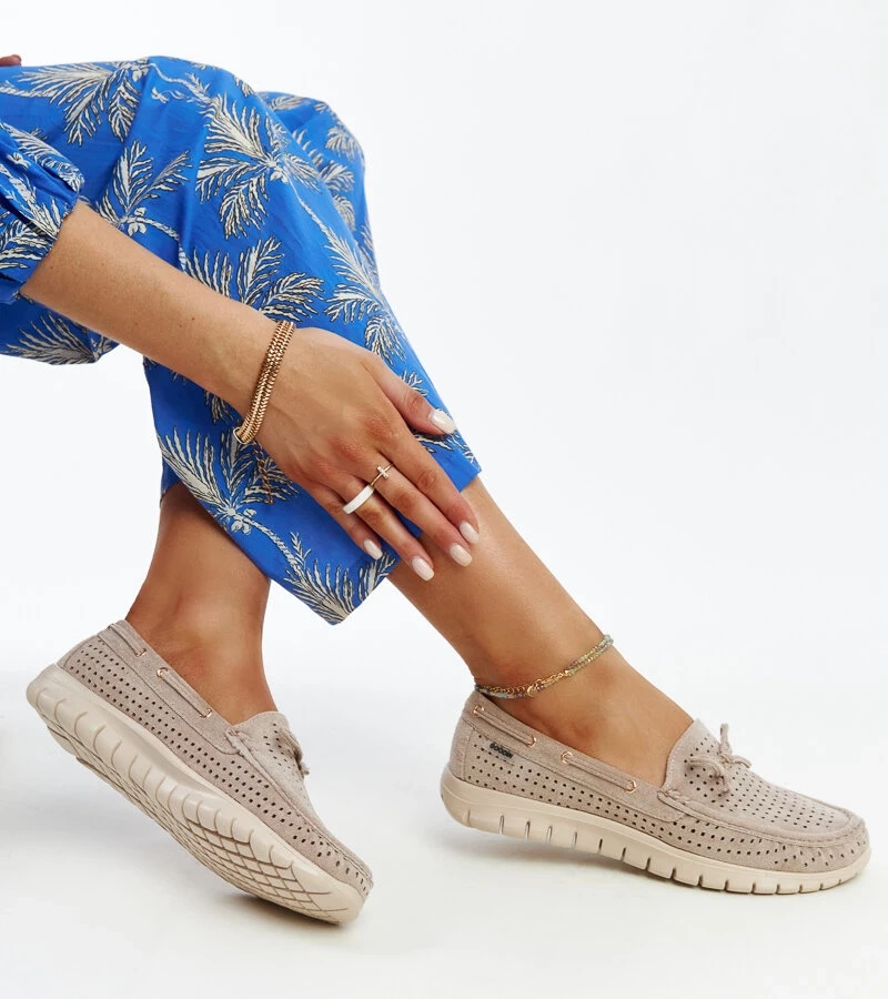 Braune Mokassins mit Lederinnensohle von Barika