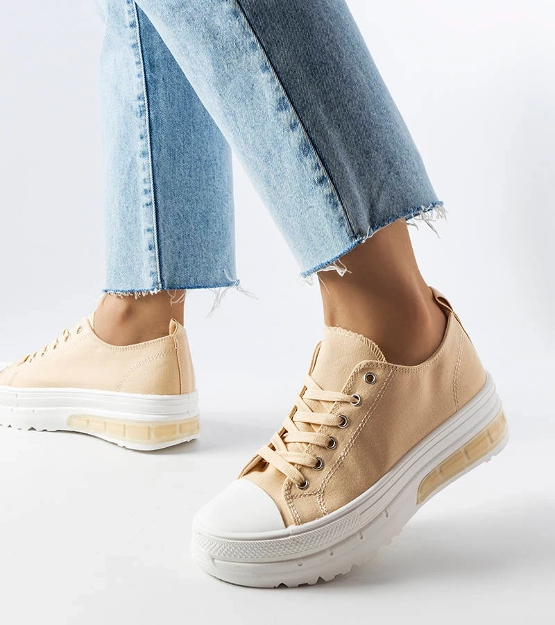 Beige Hawthorne Plateau-Sneaker