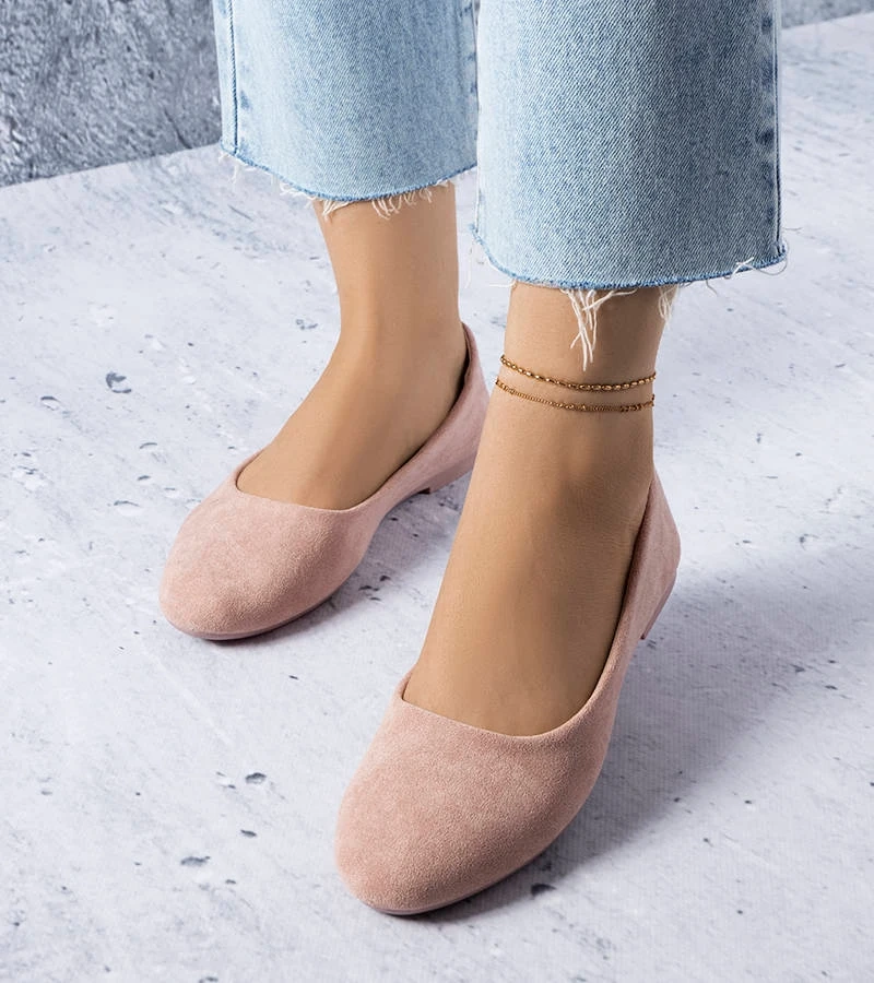 Rosa Ballerinas mit Leder-Einlegesohle von Lespérance