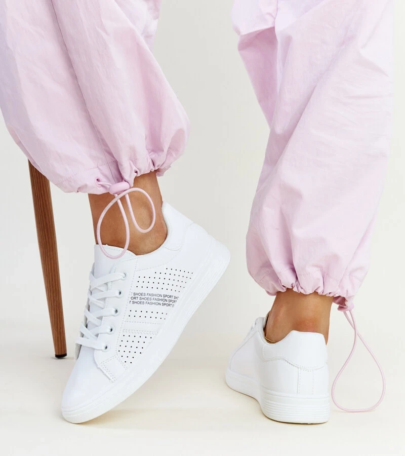 Weiße Berdine Öko-Leder Sneakers