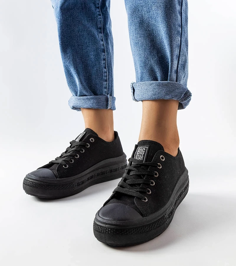 Schwarze Plattform-Sneaker Big Star LL274A176