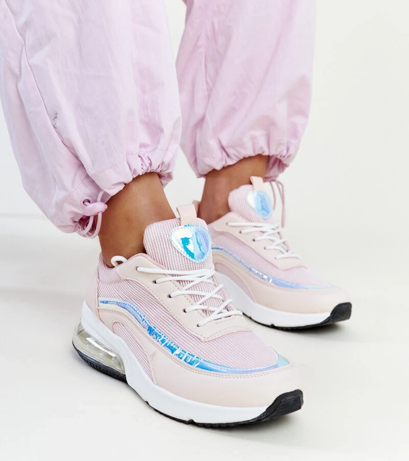 Rosa Sneakers mit Jelka-Hologramm
