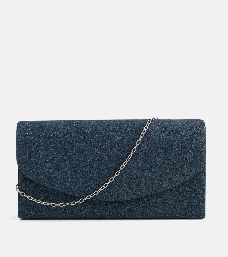 Marineblaue Clutch-Tasche Secret