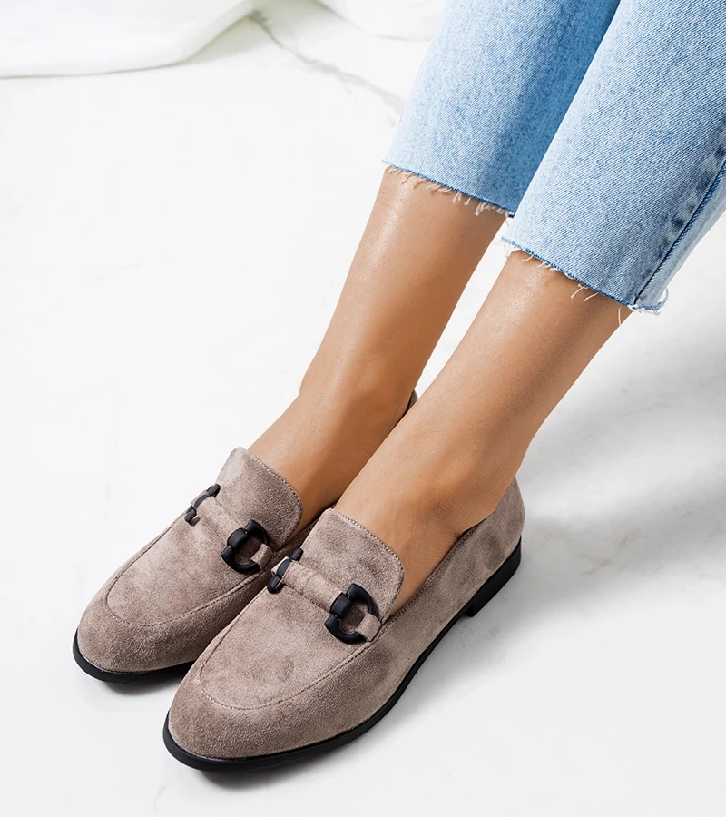 Graue Lederschnürschuhe Talisa