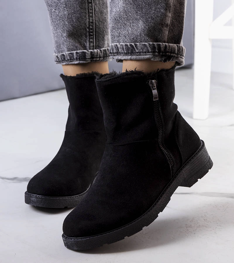 WILDLEDER DAMENSCHUHE SCHUHE STIEFEL STIEFELETTEN HALBSCHUHE A5580 SCHWARZ