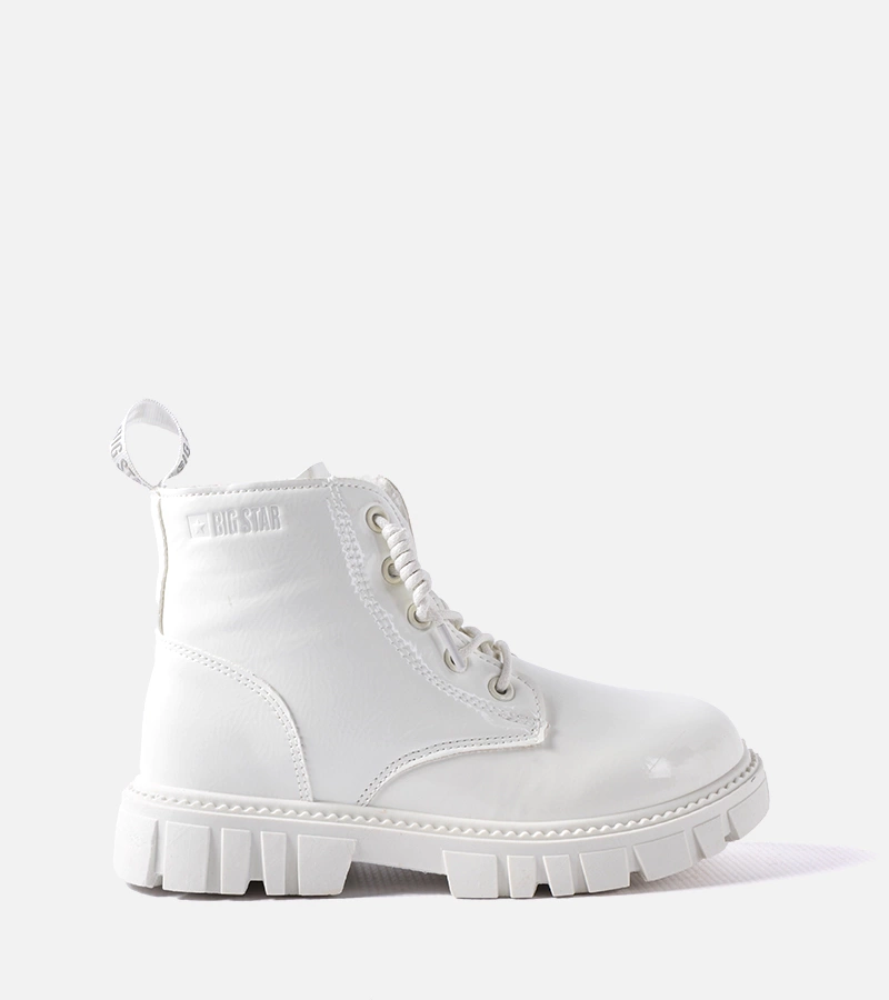 Weiße lackierte Stiefeletten Big Star MM374142