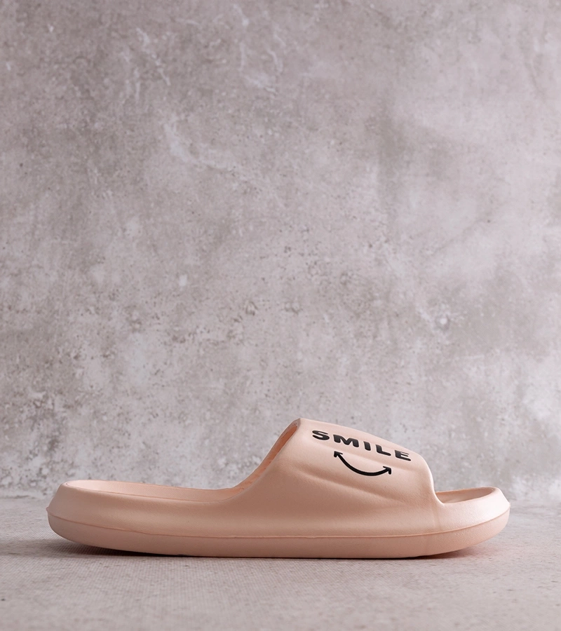 Rosa Schaumstoff-Pantoffeln Smile