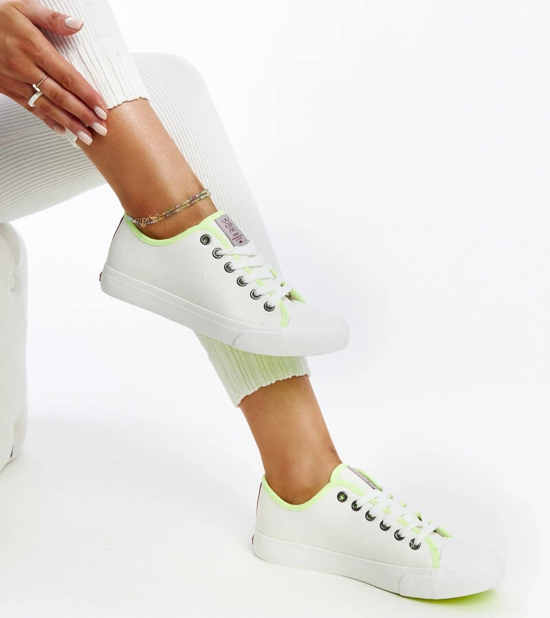 Weiße Damen Sneaker von CROSS JEANS mit Farbe