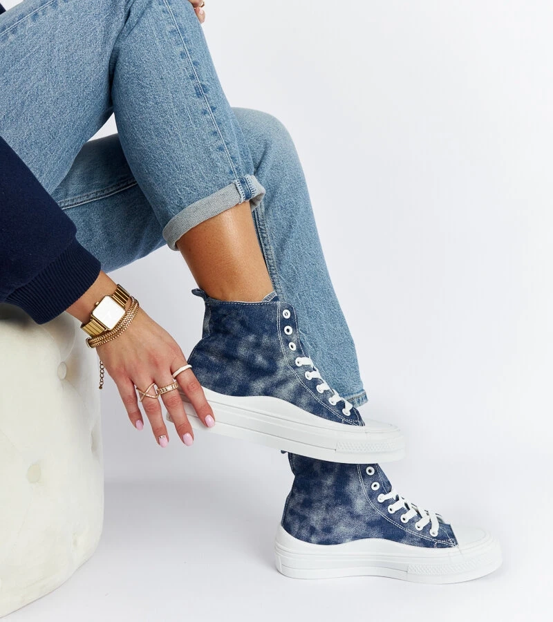 Vicente Plateau-Sneaker in Marineblau