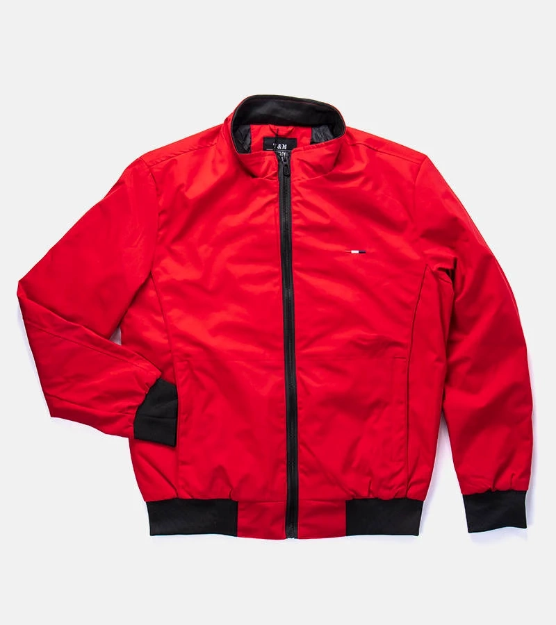 Rote Herren Windjacke Boulé
