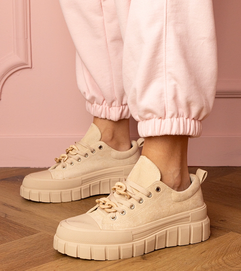 Beige Damen-Sneaker Kesium