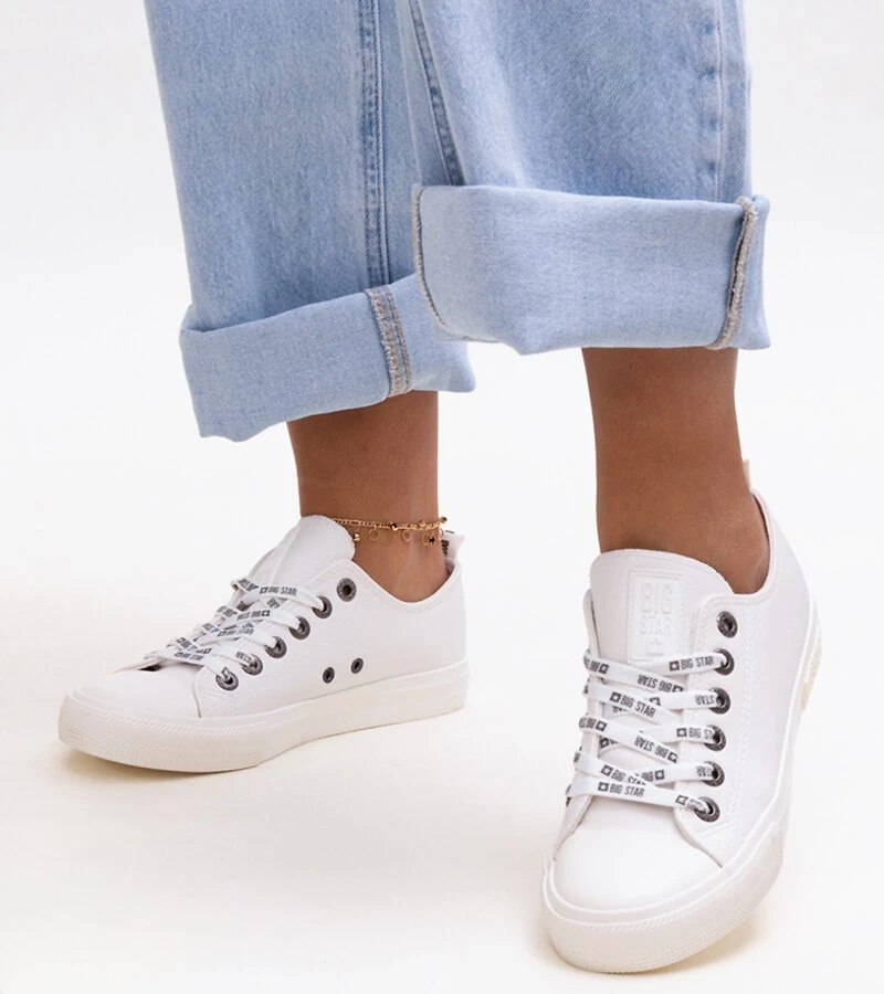 Weiße Turnschuhe aus Öko-Leder Big Star KK274105