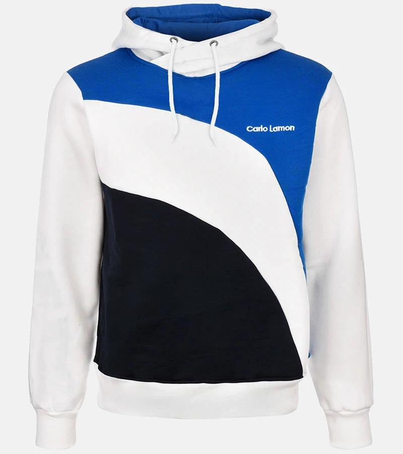 Weiße männliche Kapuzenpullover