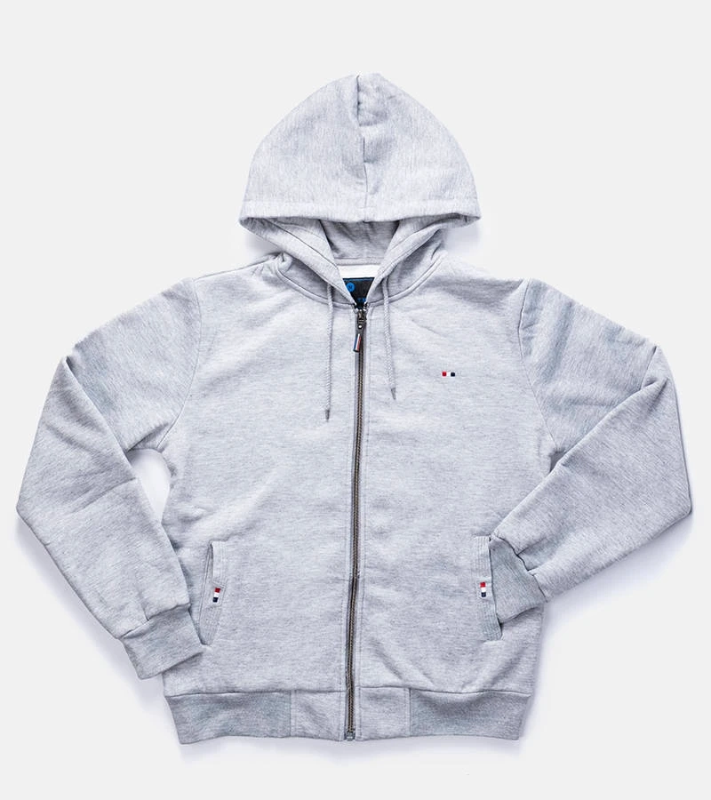 Hellgraues Herren-Sweatshirt mit Kapuze von Guerin