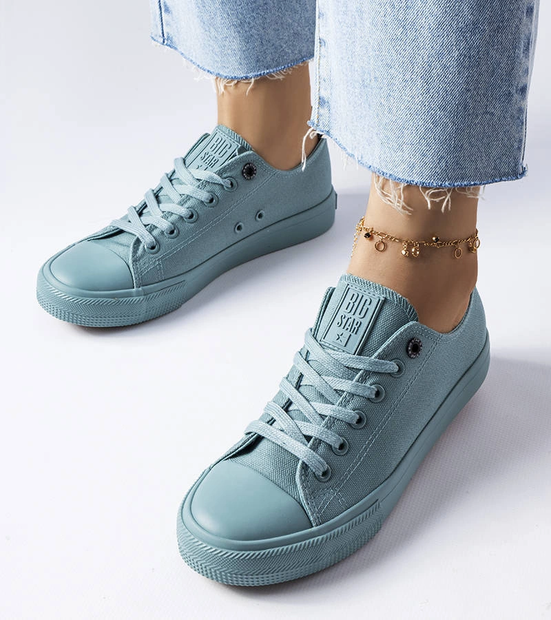 Grüne Stoff-Tennisschuhe Big Star LL274019