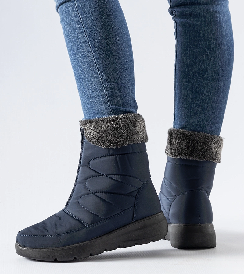 Blaue Keilabsatz-Schneestiefel von Brownton