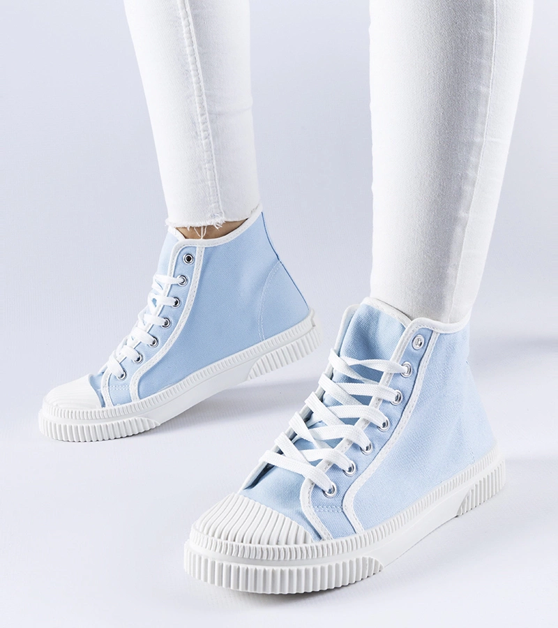 Blaue hohe Pozzuolo Turnschuhe