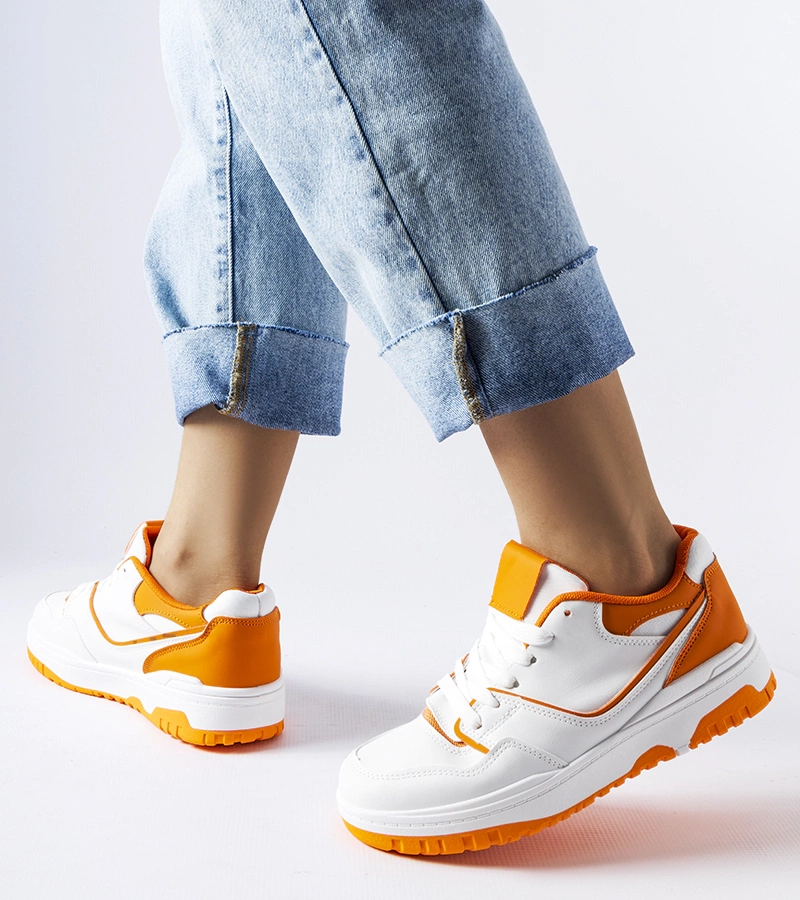Weiß-orange Barrette Sneakers