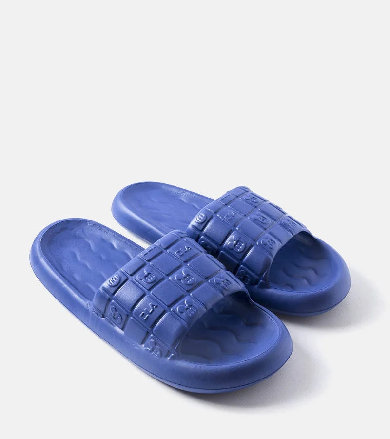 Blaue Herren Pantoletten Butler