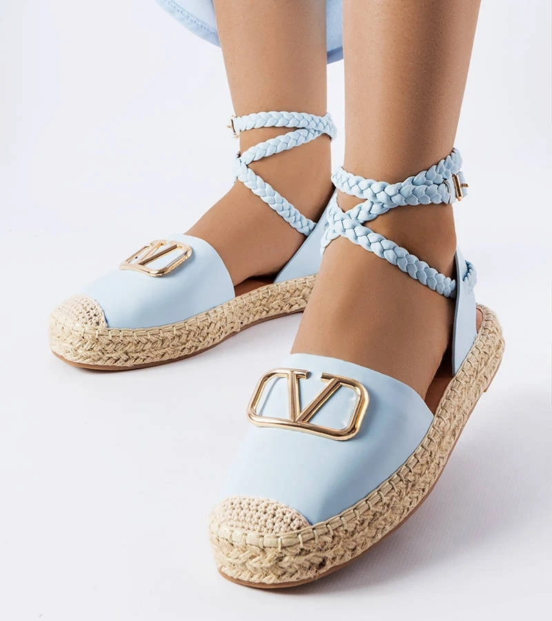 Blaue geschnürte Espadrilles von Parent